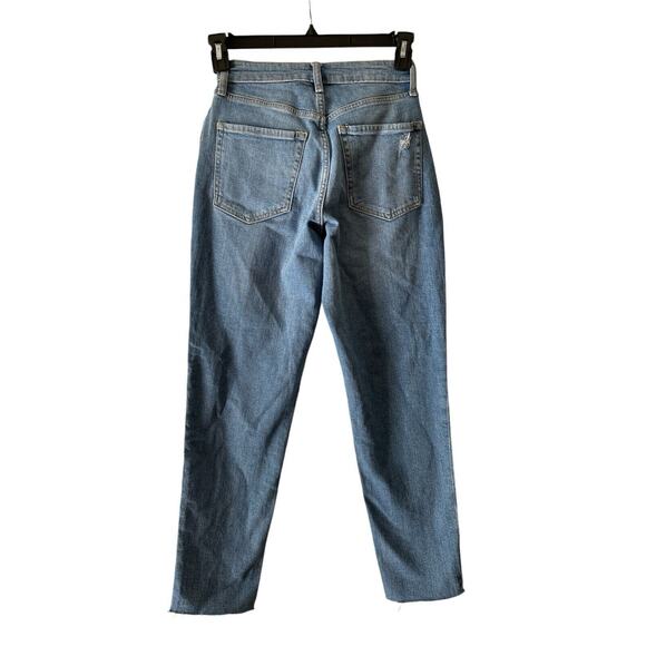 Old Navy Curvy O.G. Straight Ankle Jeans Size 4 High Rise Secret Smooth Pockets - Picture 2 of 10